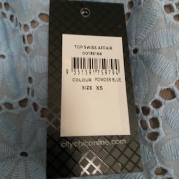 City Chic Plus Size Off Shoulder Fully Lined Blouse NWT - Picture 6 of 6